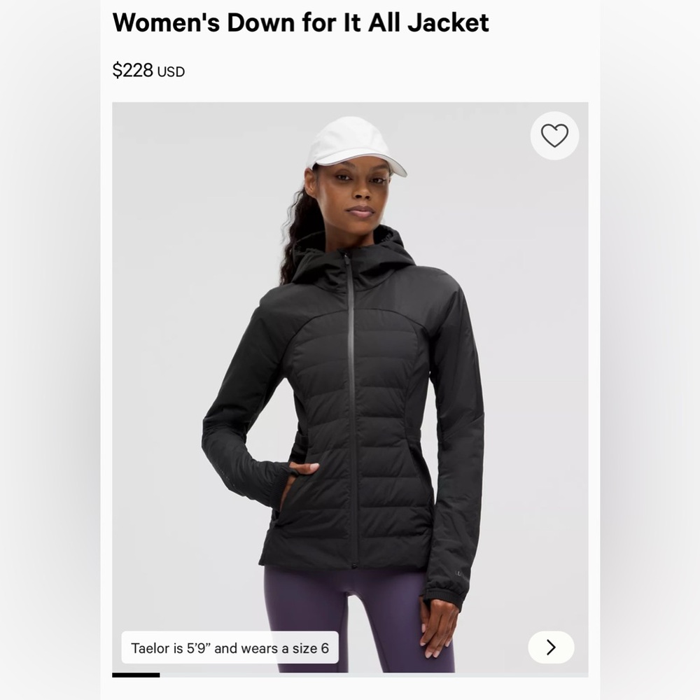 lululemon Women's Down for It All Jacket